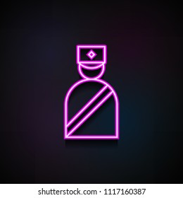 Postman icon. Element of logistics icons for mobile concept and web apps. Neon Postman icon can be used for web and mobile apps