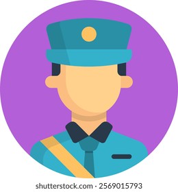 Postman Icon Fill Vector Illustration