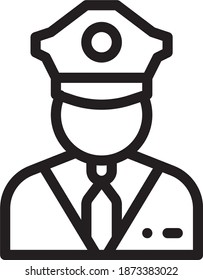 Postman icon, gatekeeper, pilot or professional worker