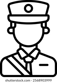 Postman Icon Line Vector Illustration