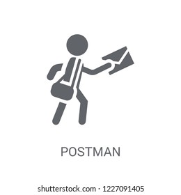 Postman Icon. Trendy Postman Logo Concept On White Background From Professions Collection. Suitable For Use On Web Apps, Mobile Apps And Print Media.