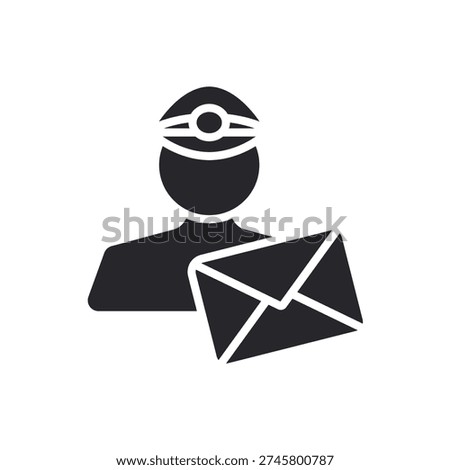 postman icons outline and Flat Style,transparent background