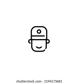 Postman incomplete line art icon template