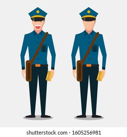 postman isolated vector illustration in flat style