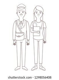 postman and nurse