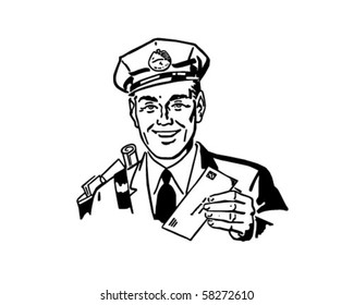 Postman - Retro Clip Art