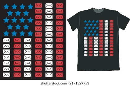 Postman USA Flag Postal Worker Design