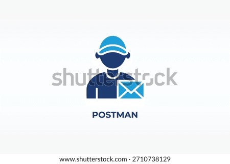 POSTMAN vector, icon or logo sign isolated symbol illustration