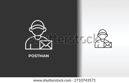 Postman Vector, Icon Or Logo Sign Isolated Symbol Illustration