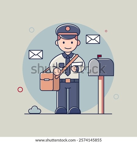 Postman . Postman vector . Mailman .