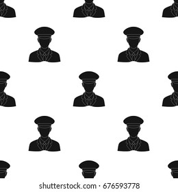 Postman.Mail and postman single icon in black style vector symbol stock illustration web.