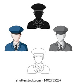 Postman.Mail and postman single icon in cartoon,black style vector symbol stock illustration web.
