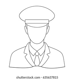 Postman.Mail and postman single icon in outline style vector symbol stock illustration web.