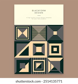 Postmodern business cover collection with geometrical shapes vector design in eps 10