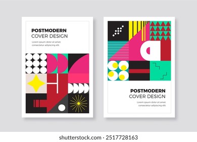 Postmodern business cover collection vector design in eps 10
