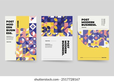 Postmoderne Business Cover Kollektion Vektordesign in eps 10