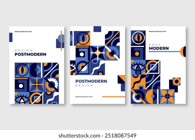 Postmodern business cover collection vector design in eps 10