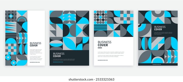 Postmodern business cover collection vector design in eps 10