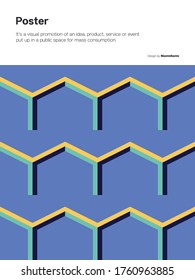 Diseño gráfico posmoderno de simulación de portada vectorial de tamaño A4 creado en estilo modernista y brutalismo minimalista, útil para el arte de afiches, portada de revista, impresión decorativa, arte de banner web.