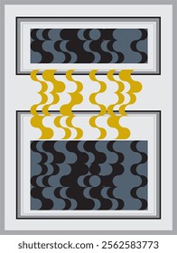 Postmodernism. Op art. Artistic composition. Vector illustration