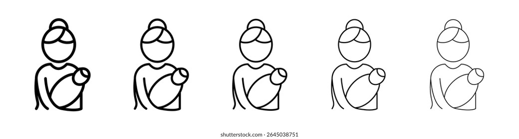 Postnatal care icon filled flat sign concept for web design.