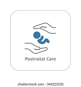 Postnatal Care Icon. Flat Design. Isolated Illustration.