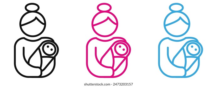 Postnatal Care Symbol Icon Ideal für Gesundheits- und Mutterschaftsprojekte