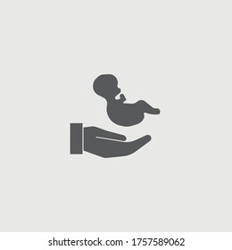 Indicador de icono del vector de cuidado postnatal