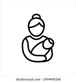 Postnatal care vector icon symbol design