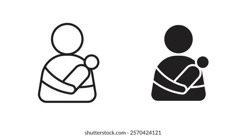 Postnatal care vector web icons set