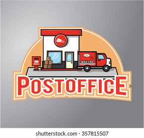 Postoffice Illustration Design Badge