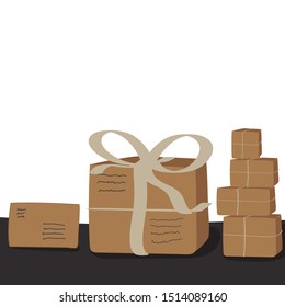 Postoffice Postbox brown box brown envelope shipping