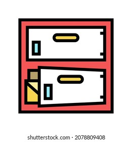 postomat for letter color icon vector. postomat for letter sign. isolated symbol illustration