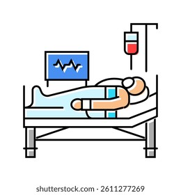 postoperative recovery color icon vector. postoperative recovery sign. isolated symbol illustration