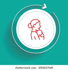 Postpartum Support Icon Vector Design