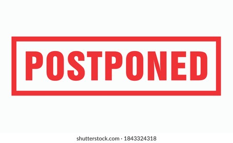 Postponed grunge rubber stamp on white background. Vector illustration. Eps 10 vector file.