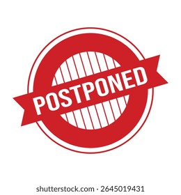 Postponed Rubber Grunge Stamp Seal Vector Illustration