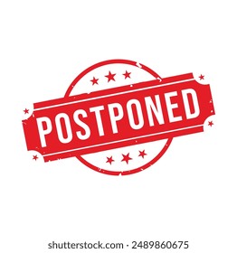 postponed Rubber stamp design. VECTOR ILLUSTRATION. 