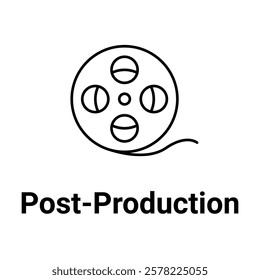 Post-Production Icon. Editing and Film Finishing Illustration for Media Production.