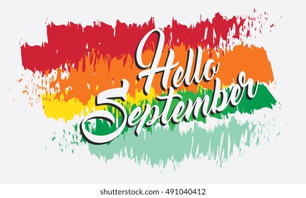 Posts Hello September With Colorful Background