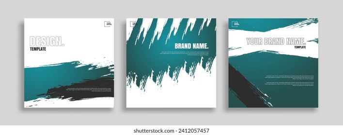 posts on social media vector illustration. Stylish graphics templates posts. dynamic abstractions typography photo. modern art paint and brush stains, fitness subjects gym. design frame post Template