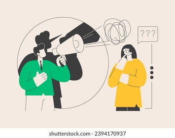 Post-truth abstract concept vector illustration. Post-truth discourse, modern philosophy, alternative fact, fake news, cyber propaganda, political extremism, emotion and belief abstract metaphor.