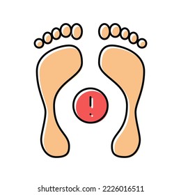 postural deformity feet color icon vector. postural deformity feet sign. isolated symbol illustration