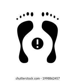 postural deformity feet glyph icon vector. postural deformity feet sign. isolated contour symbol black illustration