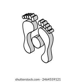 postural deformity feet isometric icon vector. postural deformity feet sign. isolated symbol illustration