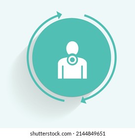 Postural neck pain icon vector design