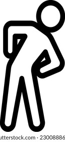 posture  Vector illustration on a transparent background. Premium quality symmbols. Thin line vector icons for concept and graphic design.