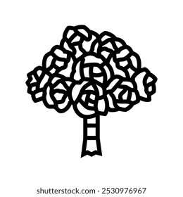 posy bouquet flower line icon vector. posy bouquet flower sign. isolated contour symbol black illustration