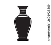 Pot in ancient. Abstract texture design. Pottery drawing in realistic style. Old traditional vintage vase.
