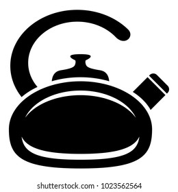 Pot bellied kettle icon. Simple illustration of pot bellied kettle vector icon for web